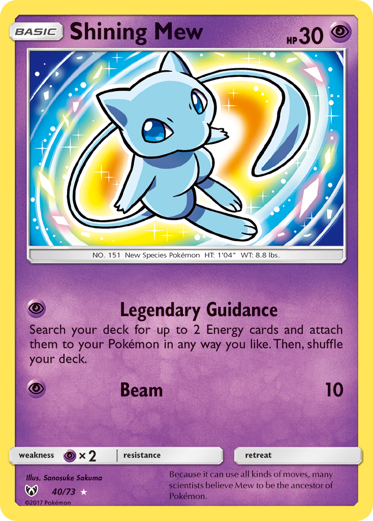 Shining Mew (40/73) [Sun & Moon: Shining Legends] | Gear Gaming Fayetteville