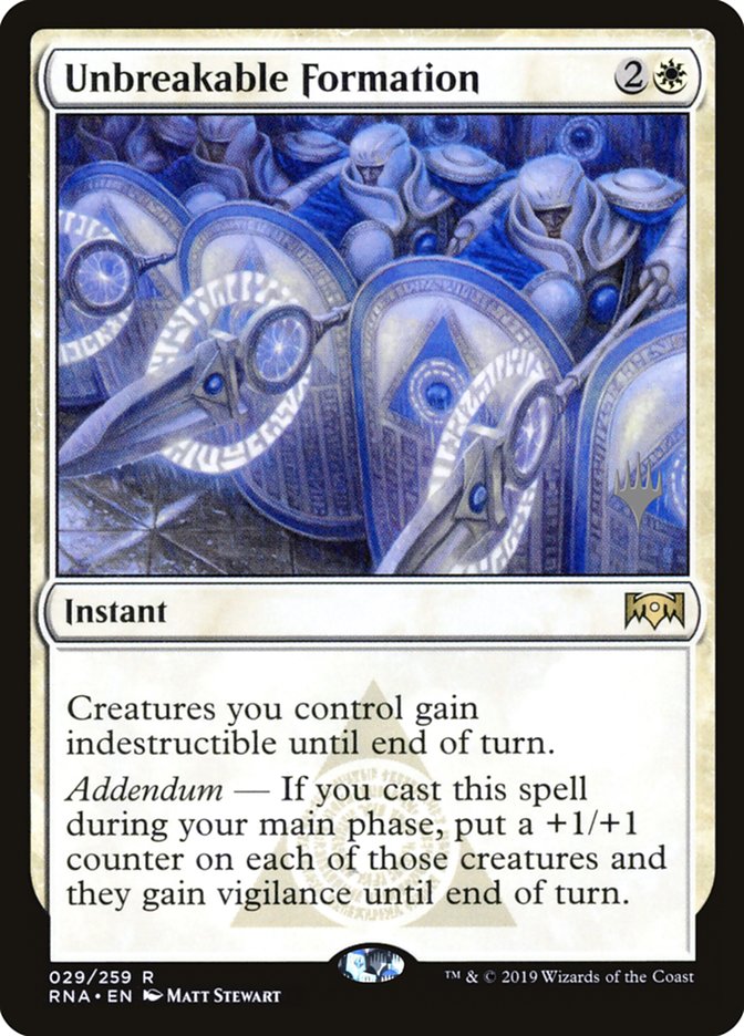 Unbreakable Formation (Promo Pack) [Ravnica Allegiance Promos] | Gear Gaming Fayetteville