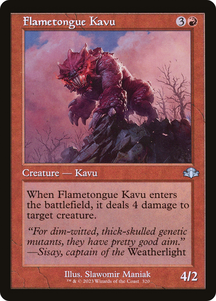 Flametongue Kavu (Retro) [Dominaria Remastered] | Gear Gaming Fayetteville