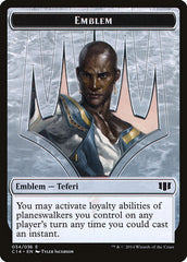 Teferi, Temporal Archmage Emblem // Zombie (011/036) Double-Sided Token [Commander 2014 Tokens] | Gear Gaming Fayetteville