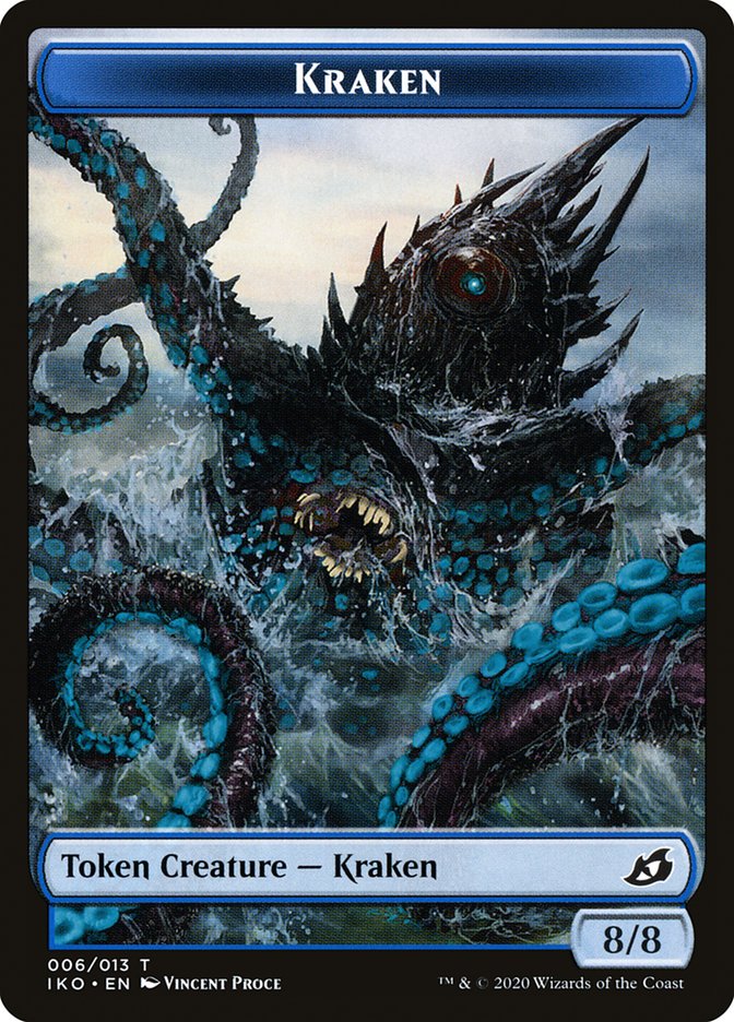 Kraken Token [Ikoria: Lair of Behemoths Tokens] | Gear Gaming Fayetteville