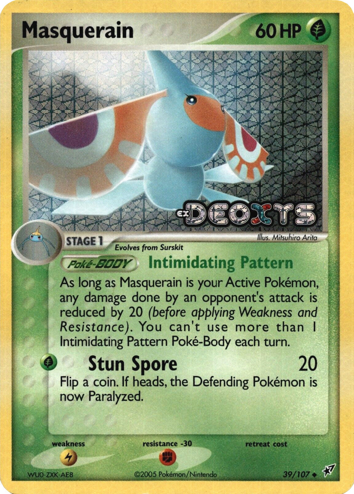 Masquerain (39/107) (Stamped) [EX: Deoxys] | Gear Gaming Fayetteville