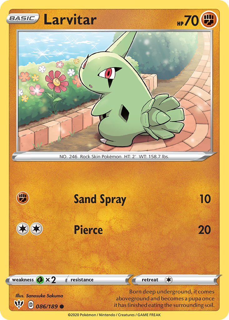 Larvitar (086/189) [Sword & Shield: Darkness Ablaze] | Gear Gaming Fayetteville