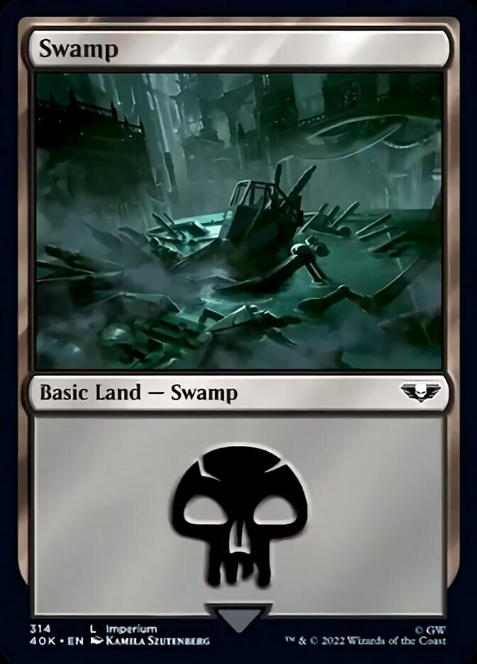 Swamp (314) (Surge Foil) [Warhammer 40,000] | Gear Gaming Fayetteville