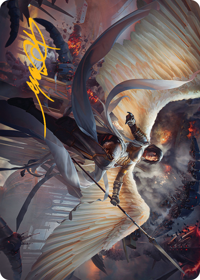 Serra Faithkeeper Art Card (Gold-Stamped Signature) [March of the Machine Art Series] | Gear Gaming Fayetteville