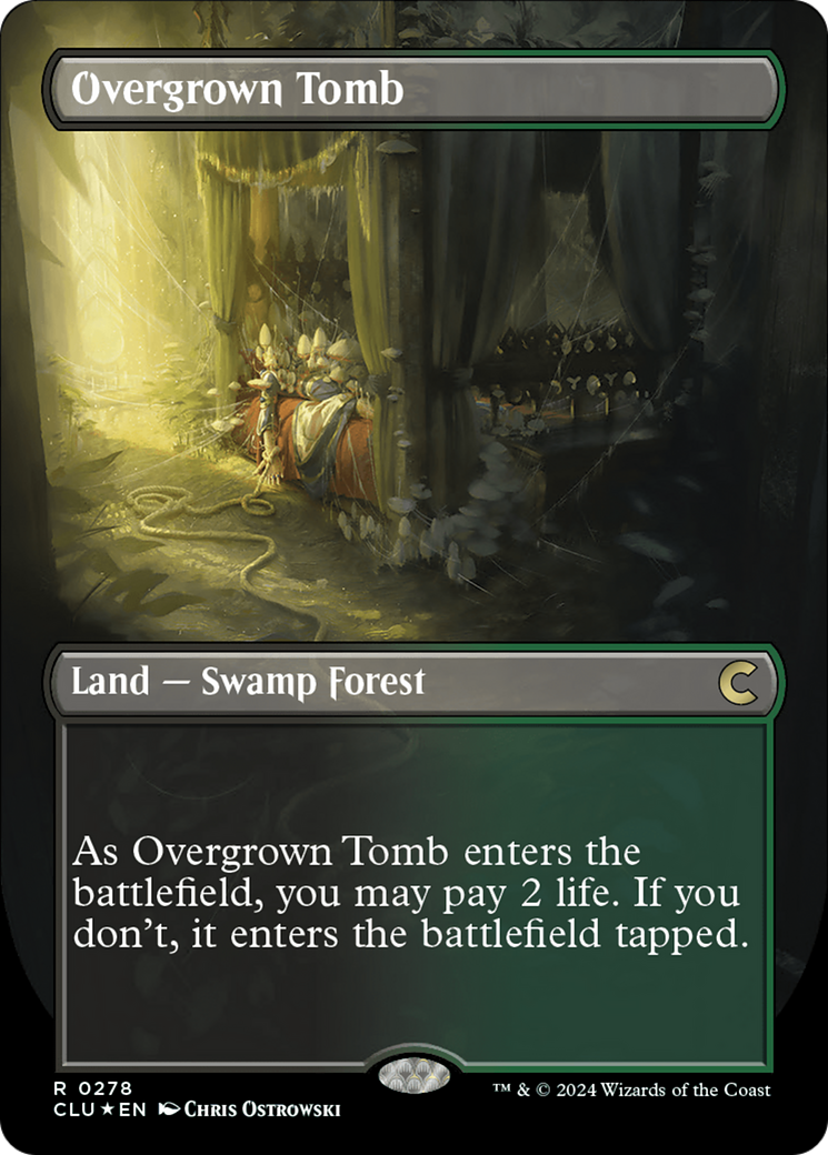 Overgrown Tomb (Borderless) [Ravnica: Clue Edition] | Gear Gaming Fayetteville
