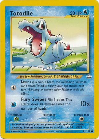 Totodile (81/111) [Neo Genesis Unlimited] | Gear Gaming Fayetteville