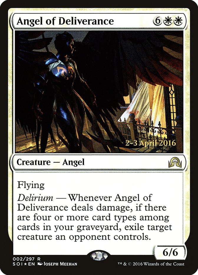 Angel of Deliverance [Shadows over Innistrad Prerelease Promos] | Gear Gaming Fayetteville