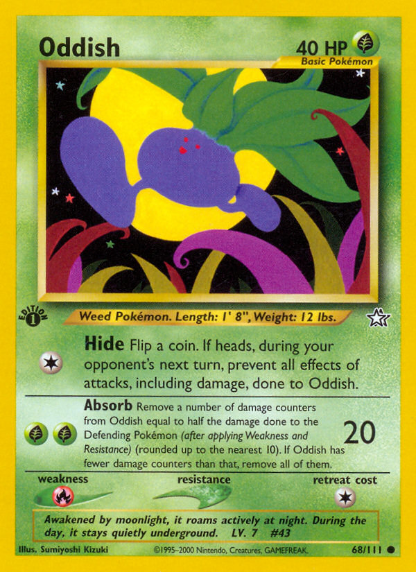 Oddish (68/111) [Neo Genesis 1st Edition] | Gear Gaming Fayetteville