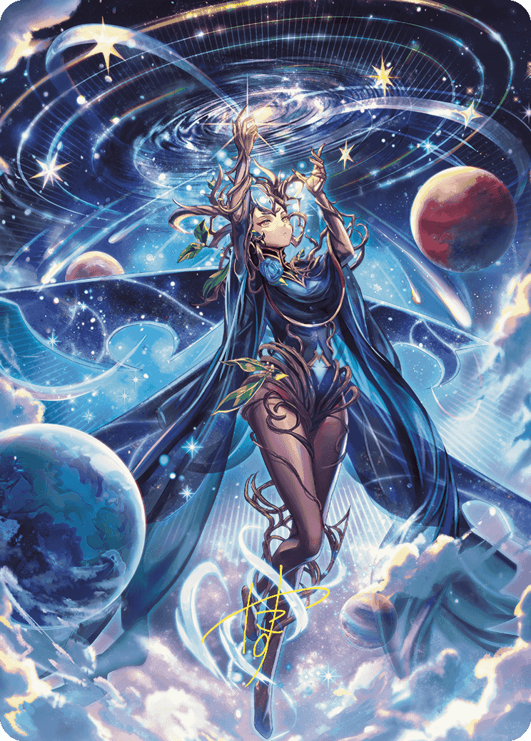 Omniscience Anime Art Card (Gold-Stamped Signature) [Wilds of Eldraine Art Series] | Gear Gaming Fayetteville