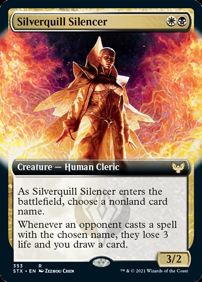 Silverquill Silencer (Extended Art) [Strixhaven: School of Mages] | Gear Gaming Fayetteville