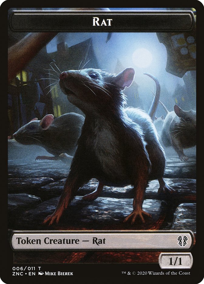 Faerie Rogue // Rat Double-Sided Token [Zendikar Rising Commander Tokens] | Gear Gaming Fayetteville