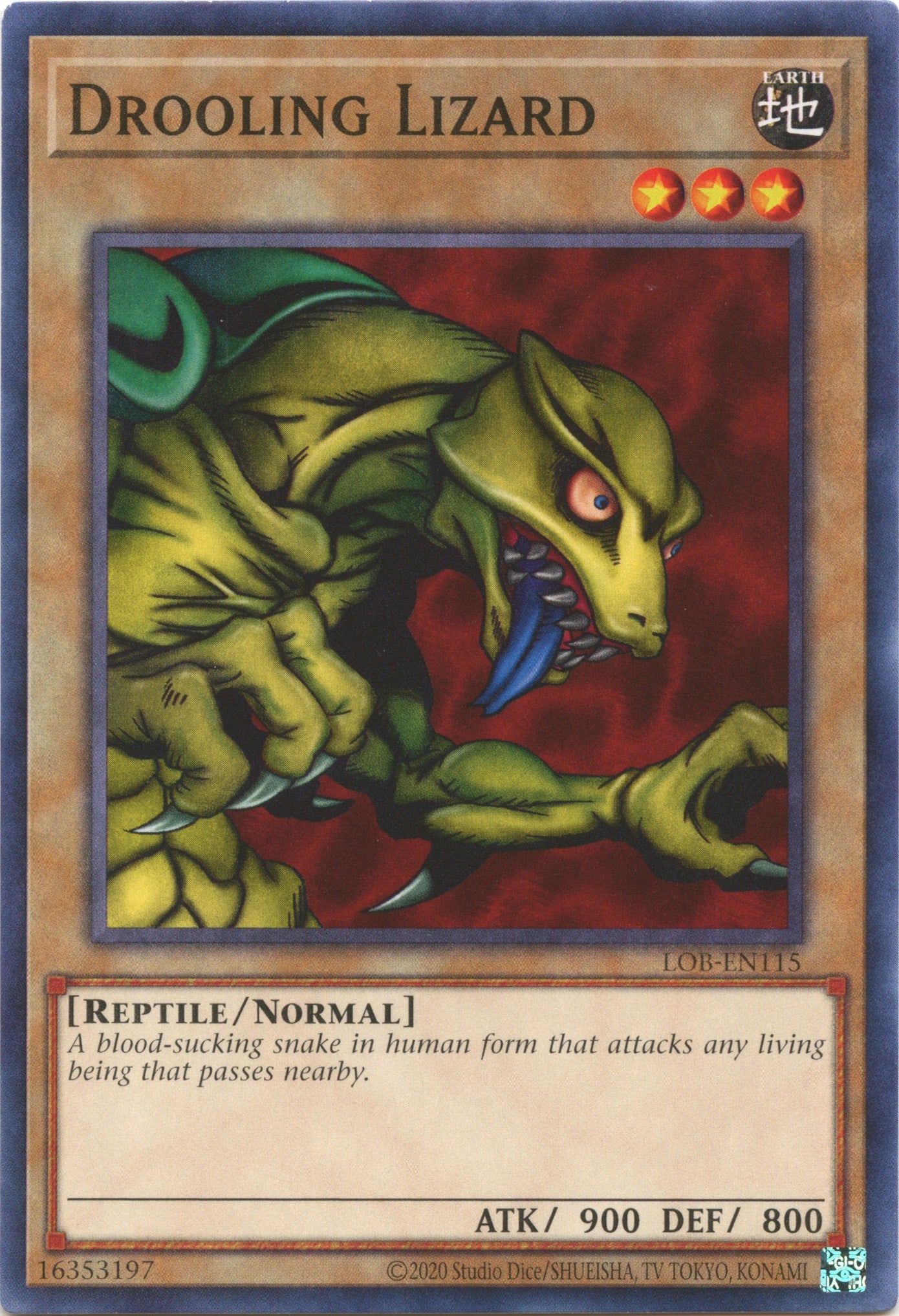 Drooling Lizard (25th Anniversary) [LOB-EN115] Common | Gear Gaming Fayetteville