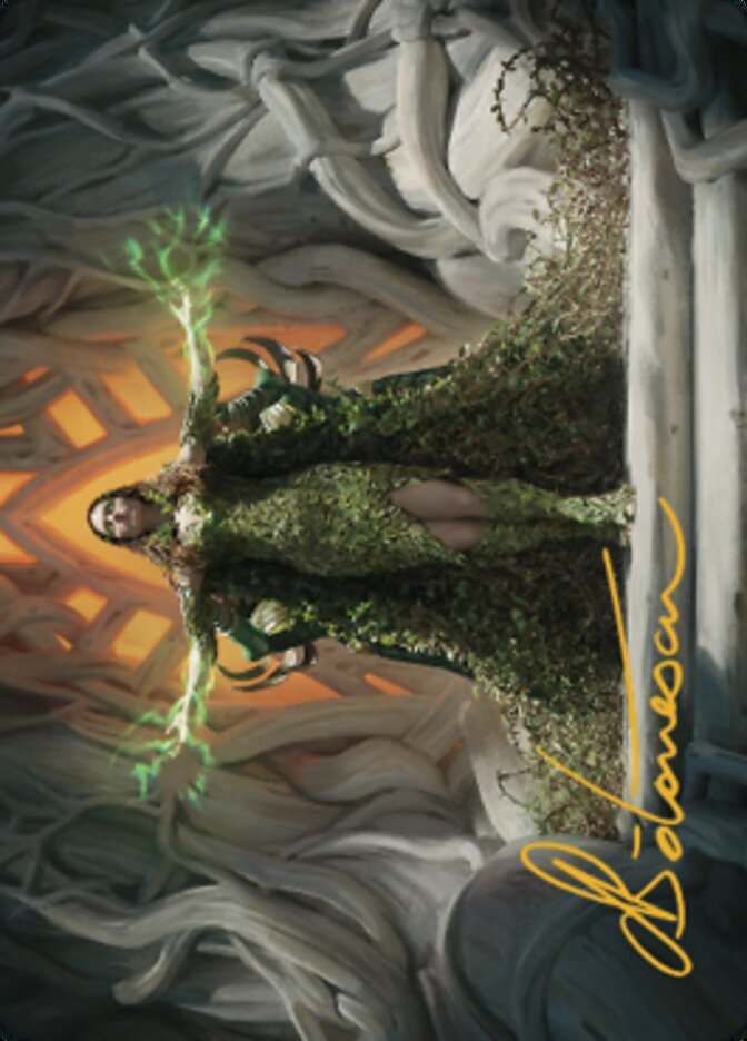 Titania, Voice of Gaea Art Card (Gold-Stamped Signature) [The Brothers' War Art Series] | Gear Gaming Fayetteville