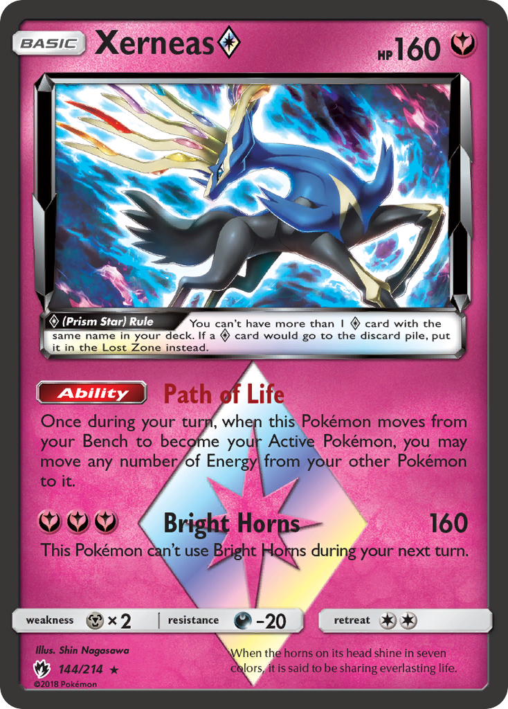 Xerneas (144/214) (Prism Star) [Sun & Moon: Lost Thunder] | Gear Gaming Fayetteville