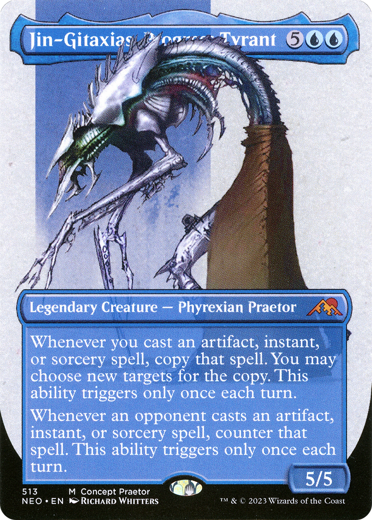 Jin-Gitaxias, Progress Tyrant (Borderless Concept Praetors) [Phyrexia: All Will Be One] | Gear Gaming Fayetteville