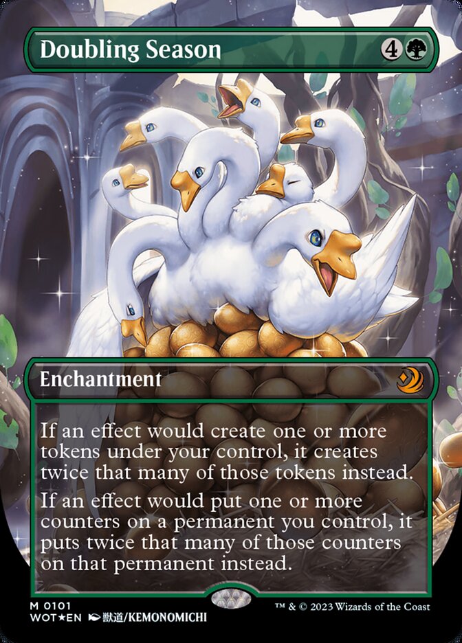 Doubling Season (Anime Borderless) (Confetti Foil) [Wilds of Eldraine: Enchanting Tales] | Gear Gaming Fayetteville