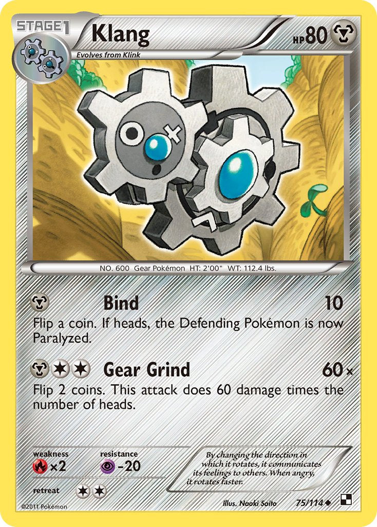 Klang (75/114) (Cracked Ice Holo) (Blister Exclusive) [Black & White: Base Set] | Gear Gaming Fayetteville