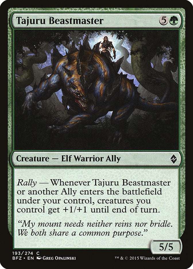 Tajuru Beastmaster [Battle for Zendikar] | Gear Gaming Fayetteville