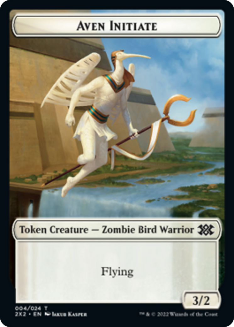 Spider // Aven Initiate Double-Sided Token [Double Masters 2022 Tokens] | Gear Gaming Fayetteville