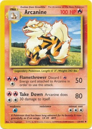 Arcanine (23/102) [Base Set Unlimited] | Gear Gaming Fayetteville