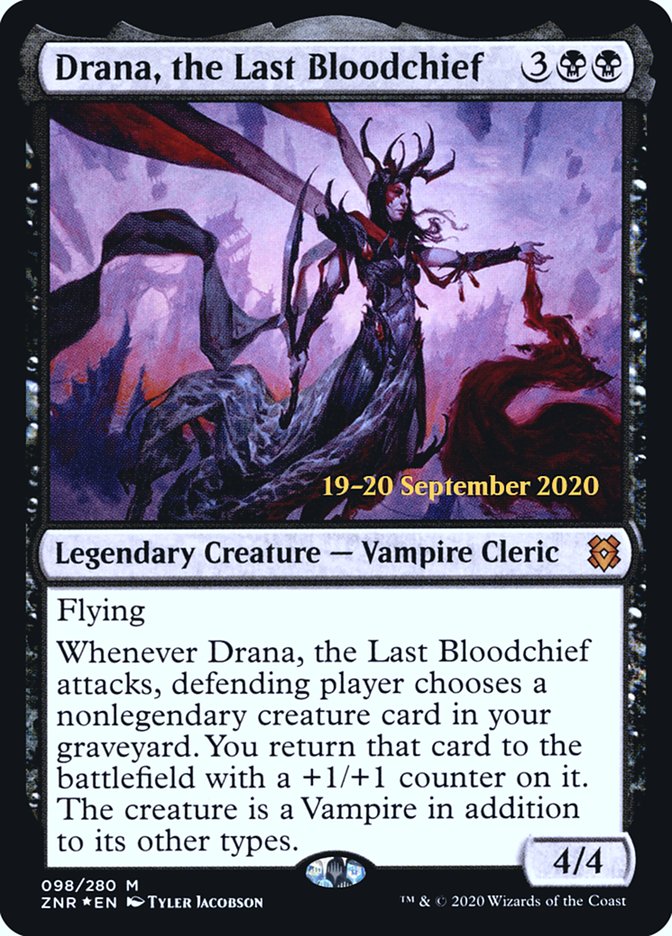 Drana, the Last Bloodchief [Zendikar Rising Prerelease Promos] | Gear Gaming Fayetteville