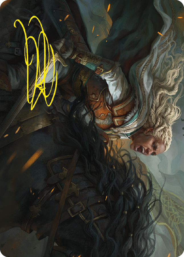 Eowyn, Fearless Knight Art Card (Gold-Stamped Signature) [The Lord of the Rings: Tales of Middle-earth Art Series] | Gear Gaming Fayetteville