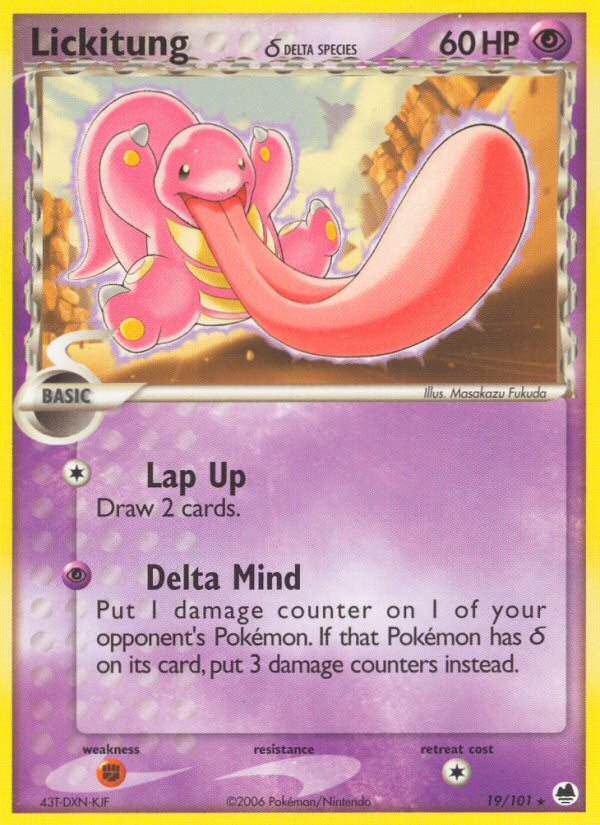 Lickitung (19/101) (Delta Species) [EX: Dragon Frontiers] | Gear Gaming Fayetteville