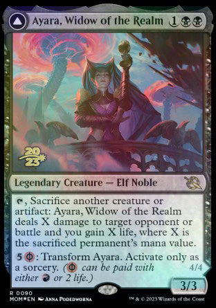 Ayara, Widow of the Realm // Ayara, Furnace Queen [March of the Machine Prerelease Promos] | Gear Gaming Fayetteville