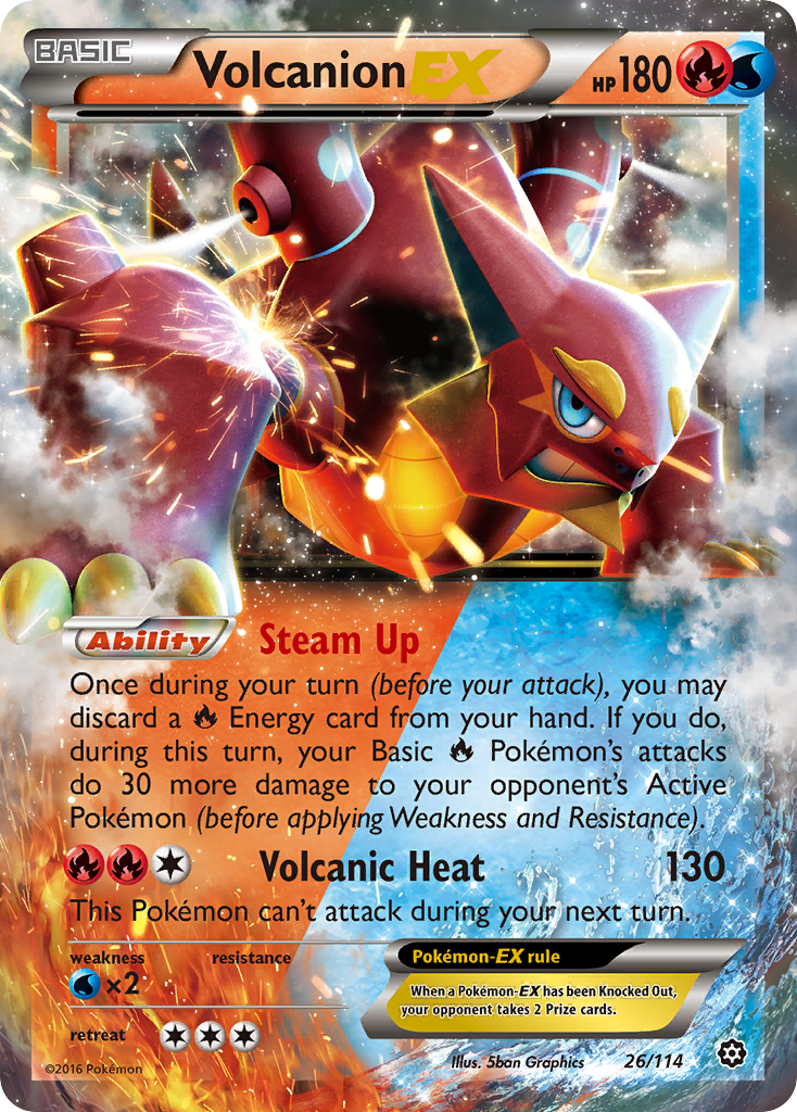 Volcanion EX (26/114) [XY: Steam Siege] | Gear Gaming Fayetteville