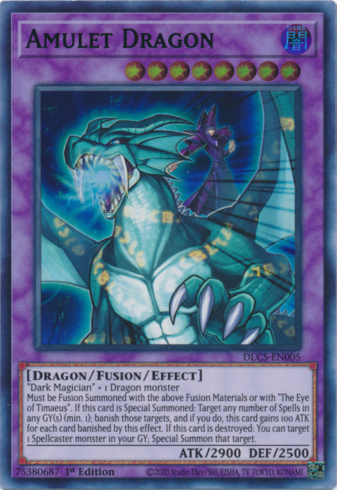 Amulet Dragon (Green) [DLCS-EN005] Ultra Rare | Gear Gaming Fayetteville