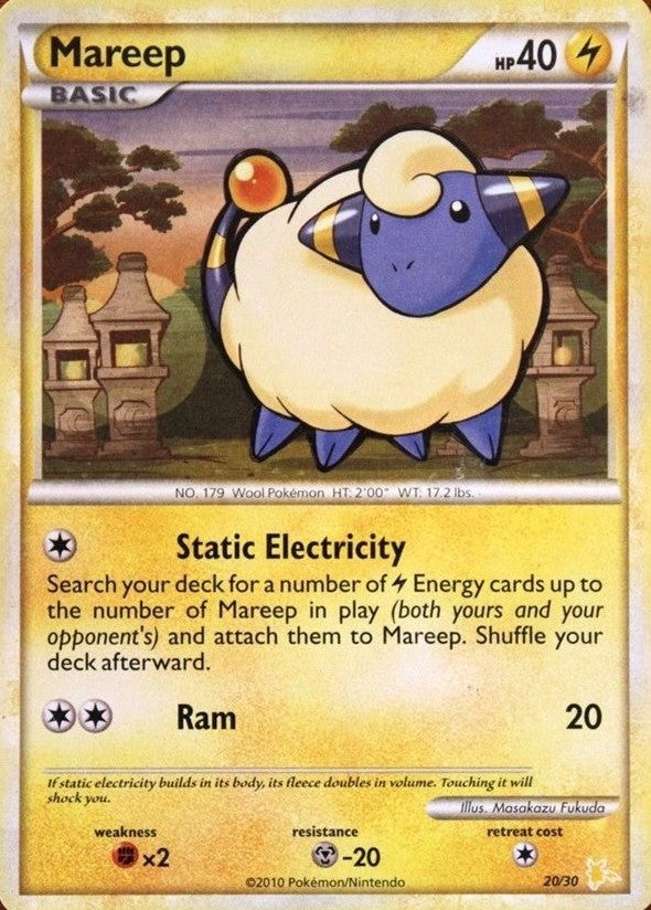 Mareep (20/30) [HeartGold & SoulSilver: Trainer Kit - Raichu] | Gear Gaming Fayetteville