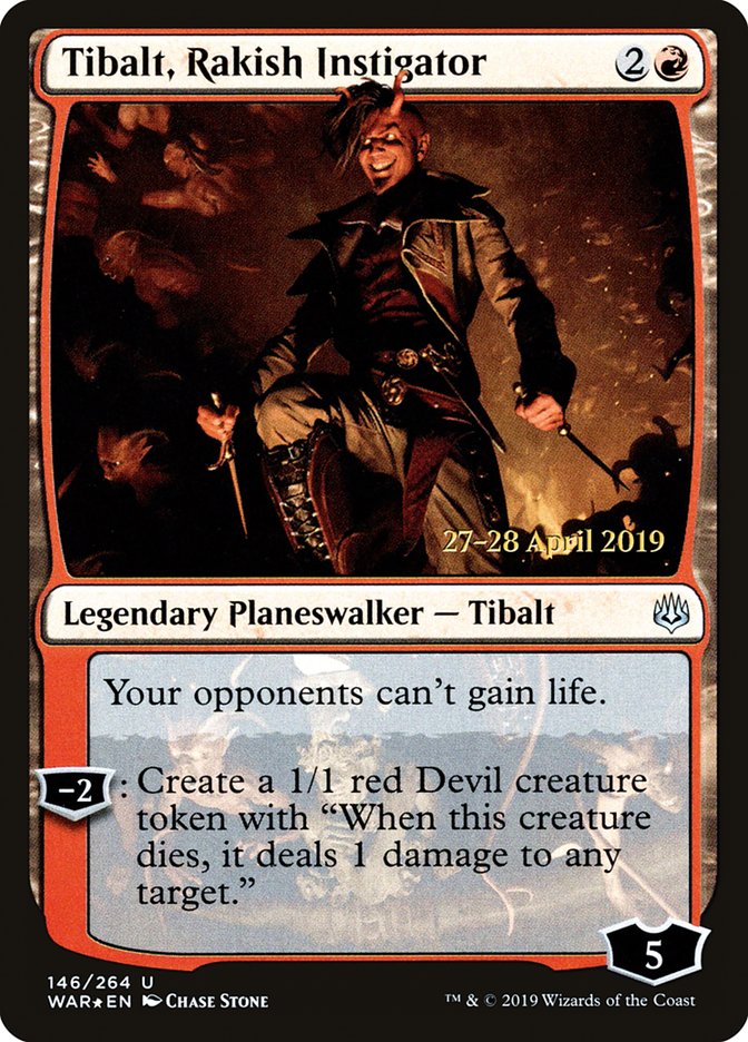 Tibalt, Rakish Instigator [War of the Spark Prerelease Promos] | Gear Gaming Fayetteville