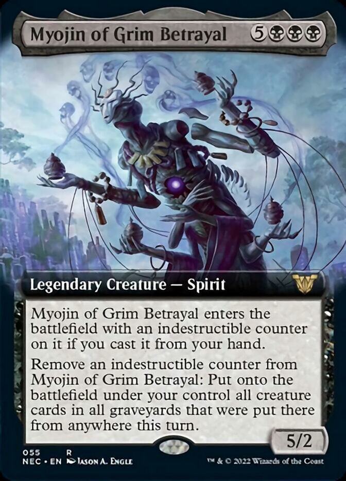 Myojin of Grim Betrayal (Extended Art) [Kamigawa: Neon Dynasty Commander] | Gear Gaming Fayetteville