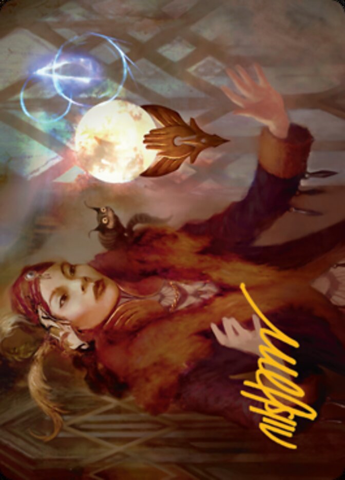 Misfortune Teller Art Card (Gold-Stamped Signature) [Streets of New Capenna Art Series] | Gear Gaming Fayetteville