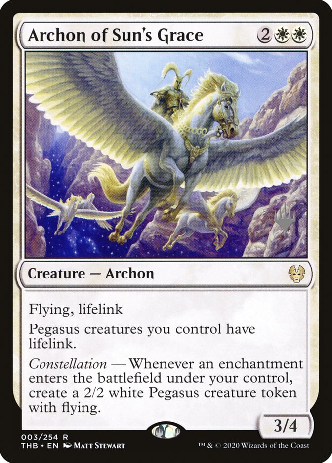 Archon of Sun's Grace (Promo Pack) [Theros Beyond Death Promos] | Gear Gaming Fayetteville