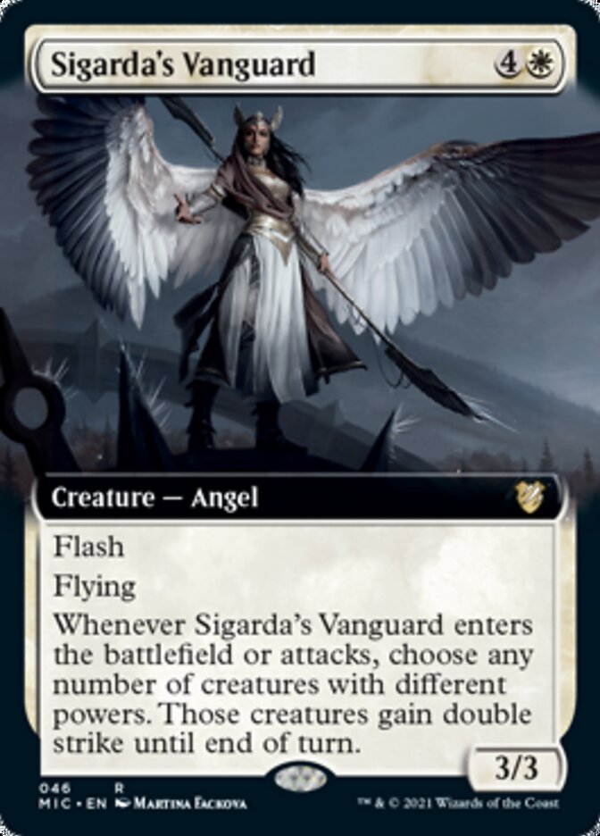 Sigarda's Vanguard (Extended Art) [Innistrad: Midnight Hunt Commander] | Gear Gaming Fayetteville