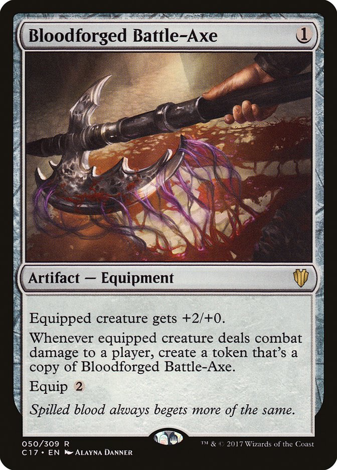 Bloodforged Battle-Axe [Commander 2017] | Gear Gaming Fayetteville