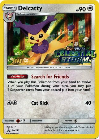 Delcatty (SM132) (Staff Prerelease Promo) [Sun & Moon: Black Star Promos] | Gear Gaming Fayetteville