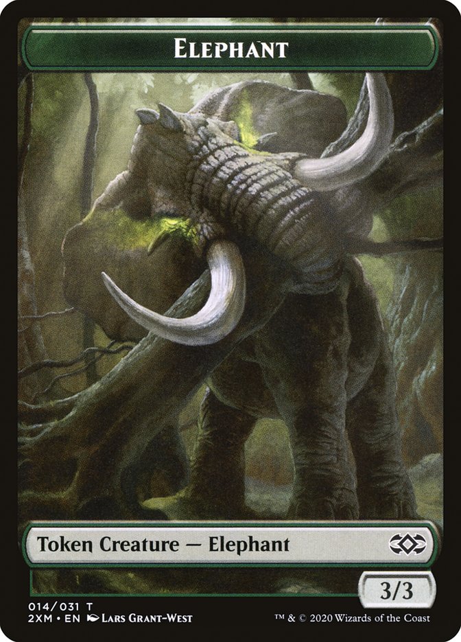 Angel // Elephant Double-Sided Token [Double Masters Tokens] | Gear Gaming Fayetteville