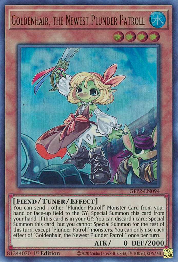 Goldenhair, the Newest Plunder Patroll [GFP2-EN094] Ultra Rare | Gear Gaming Fayetteville