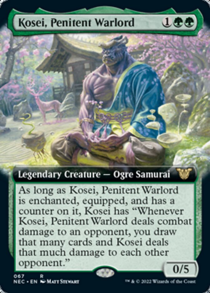 Kosei, Penitent Warlord (Extended Art) [Kamigawa: Neon Dynasty Commander] | Gear Gaming Fayetteville