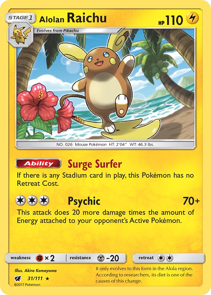 Alolan Raichu (31/111) (Theme Deck Exclusive) [Sun & Moon: Crimson Invasion] | Gear Gaming Fayetteville