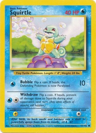 Squirtle (63/102) [Base Set Unlimited] | Gear Gaming Fayetteville