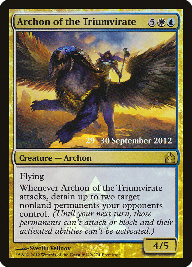 Archon of the Triumvirate [Return to Ravnica Prerelease Promos] | Gear Gaming Fayetteville