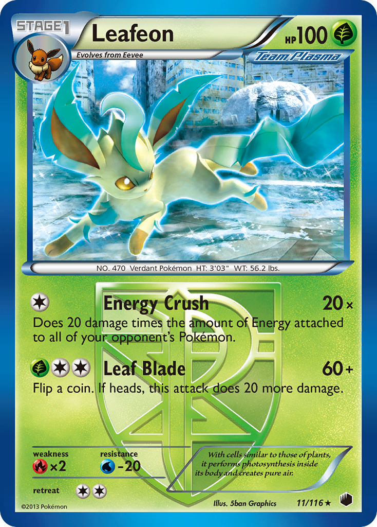 Leafeon (11/116) [Black & White: Plasma Freeze] | Gear Gaming Fayetteville