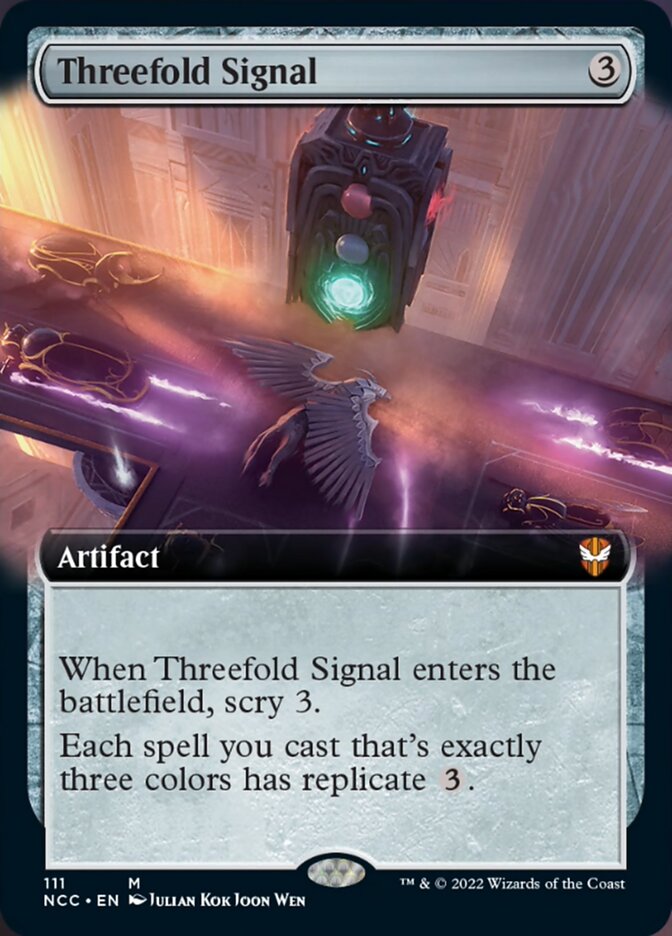 Threefold Signal (Extended Art) [Streets of New Capenna Commander] | Gear Gaming Fayetteville