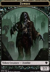 Zombie // Gold Double-Sided Token [Commander 2017 Tokens] | Gear Gaming Fayetteville