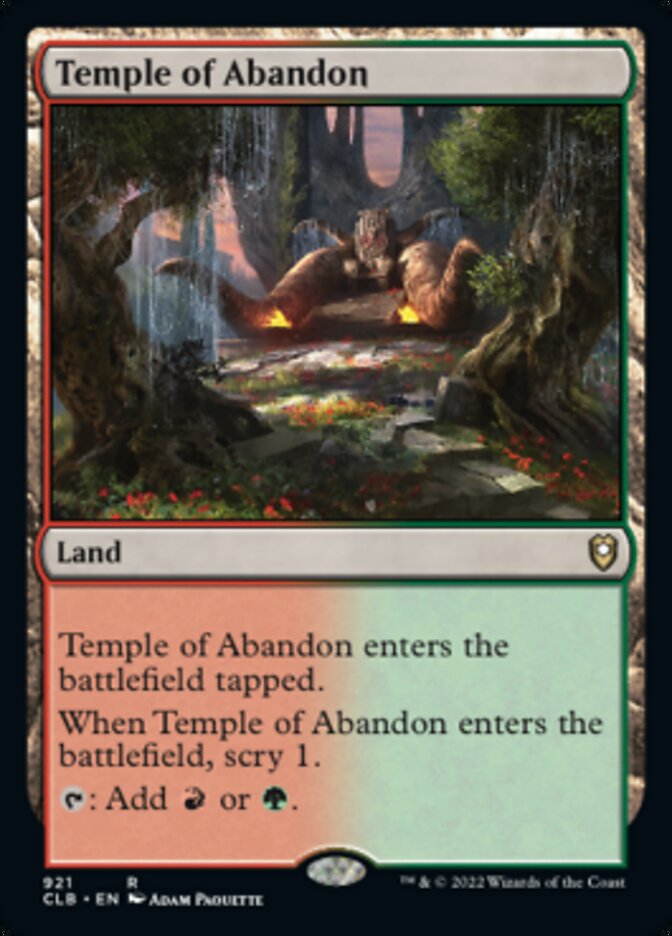 Temple of Abandon [Commander Legends: Battle for Baldur's Gate] | Gear Gaming Fayetteville