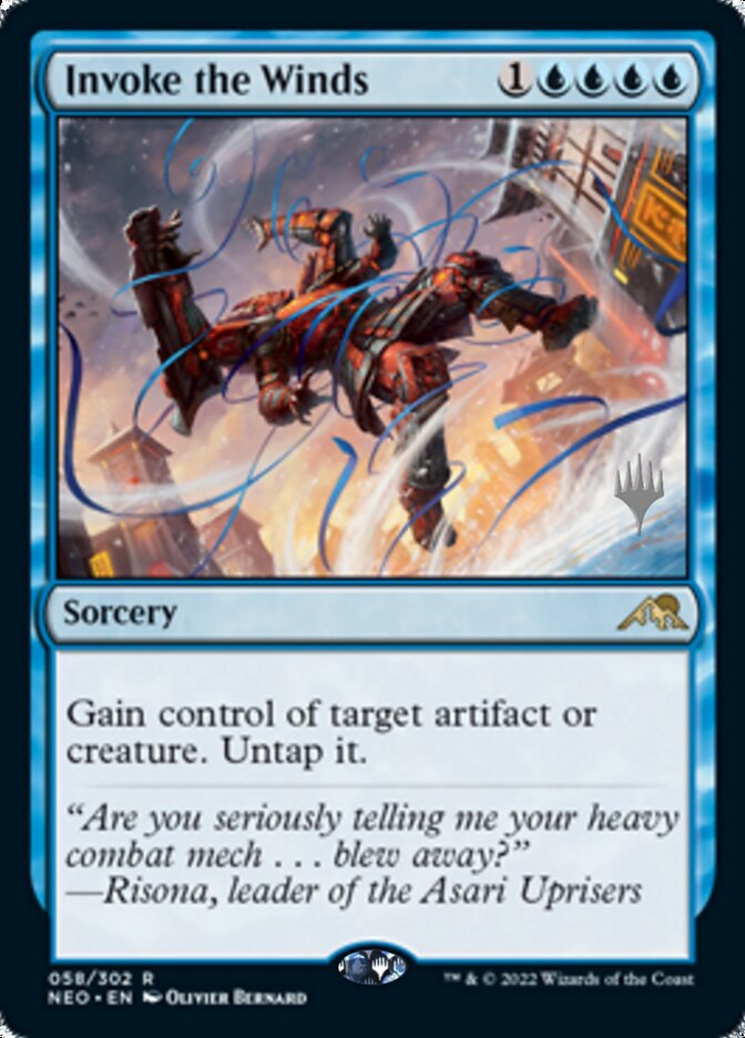 Invoke the Winds (Promo Pack) [Kamigawa: Neon Dynasty Promos] | Gear Gaming Fayetteville
